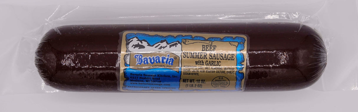 18oz. All Beef "Garlic" Summer Sausage