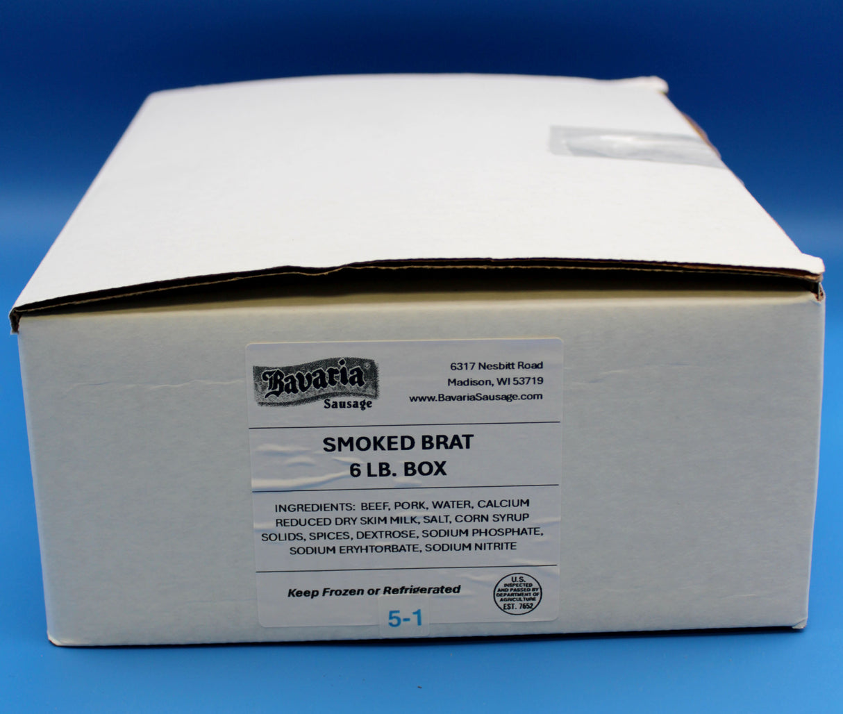 Smoked Bratwurst 6lb box