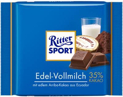 Ritter Sport Edel Vollmilch - Fine Milk Chocolate