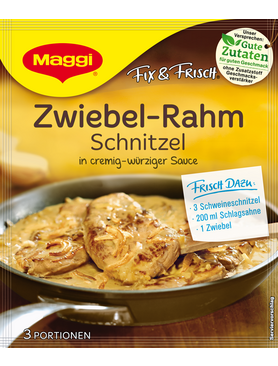 Maggi Fix Frisch Zwiebel Rahm Schnitzel