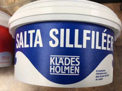 Klades Holmen Salted Herring Filets in Pail (Blue)