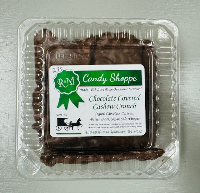 R & M Amish Candy Shoppe Chocolate Covered Cashew Crunch