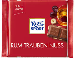 Ritter Sport Rum Trauben Nuss - Rum Raisin & Hazelnut
