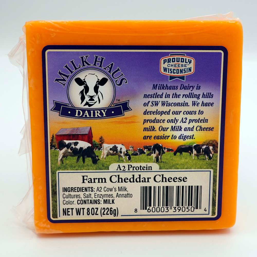 Milkhaus A2 Cheddar Cheese (8oz)