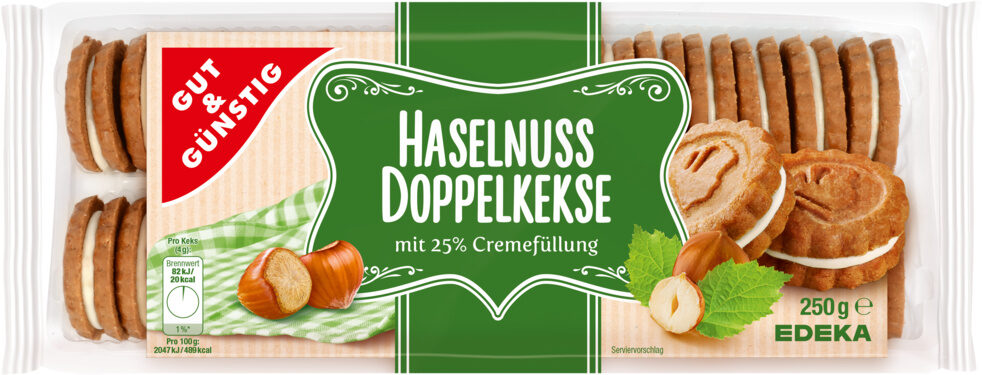 Gut & Gunstig Haselnuss Doppelkekse