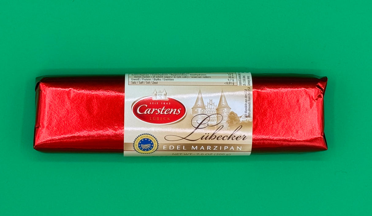 Carstens Chocolate Covered Marzipan Bar 7oz