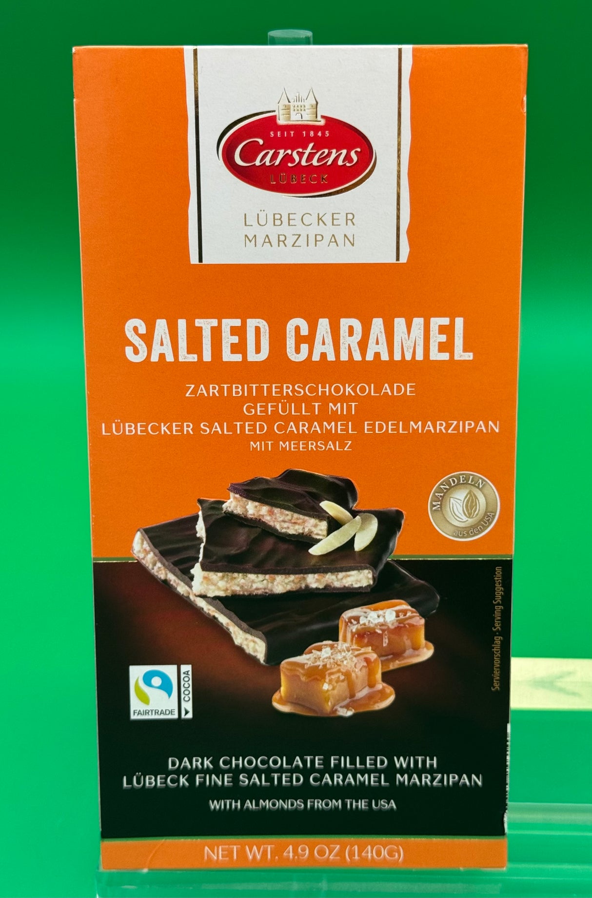 Carstens Dark Chocolate Salted Caramel Marzipan Bar