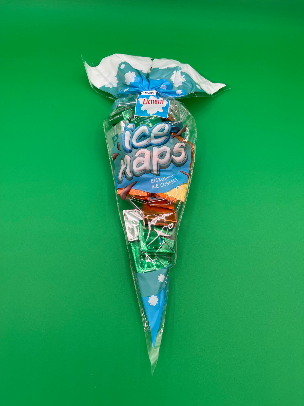Eichetti Eiskonfekt Hazelnut filled Ice Confectionery Squares Cone Bag