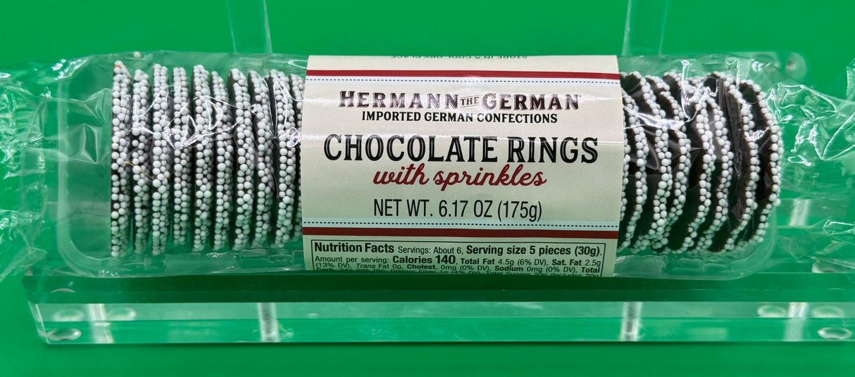 Hermann The German Chocolate Rings w/ Sprinkles