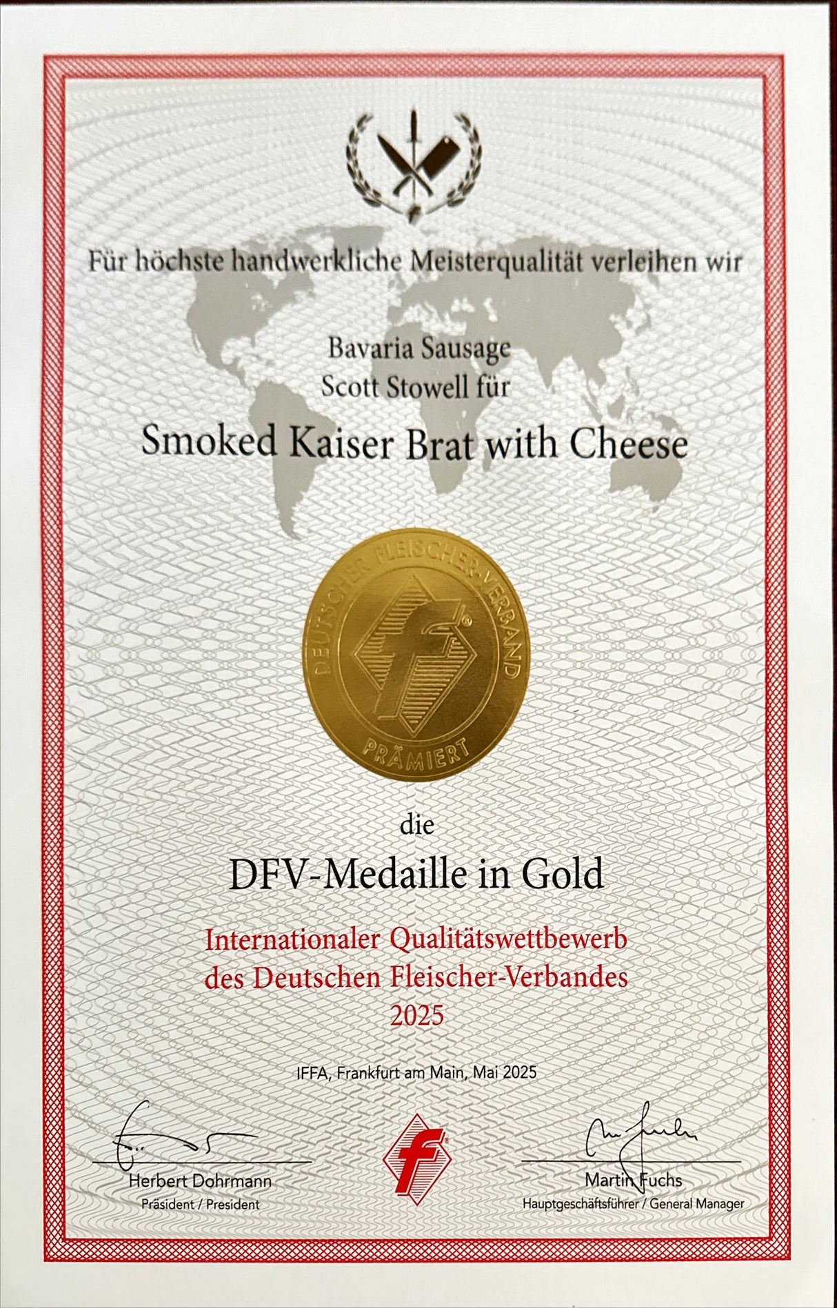 Kaiser Cheddar Bratwurst (Kase Krainer) 10lb box