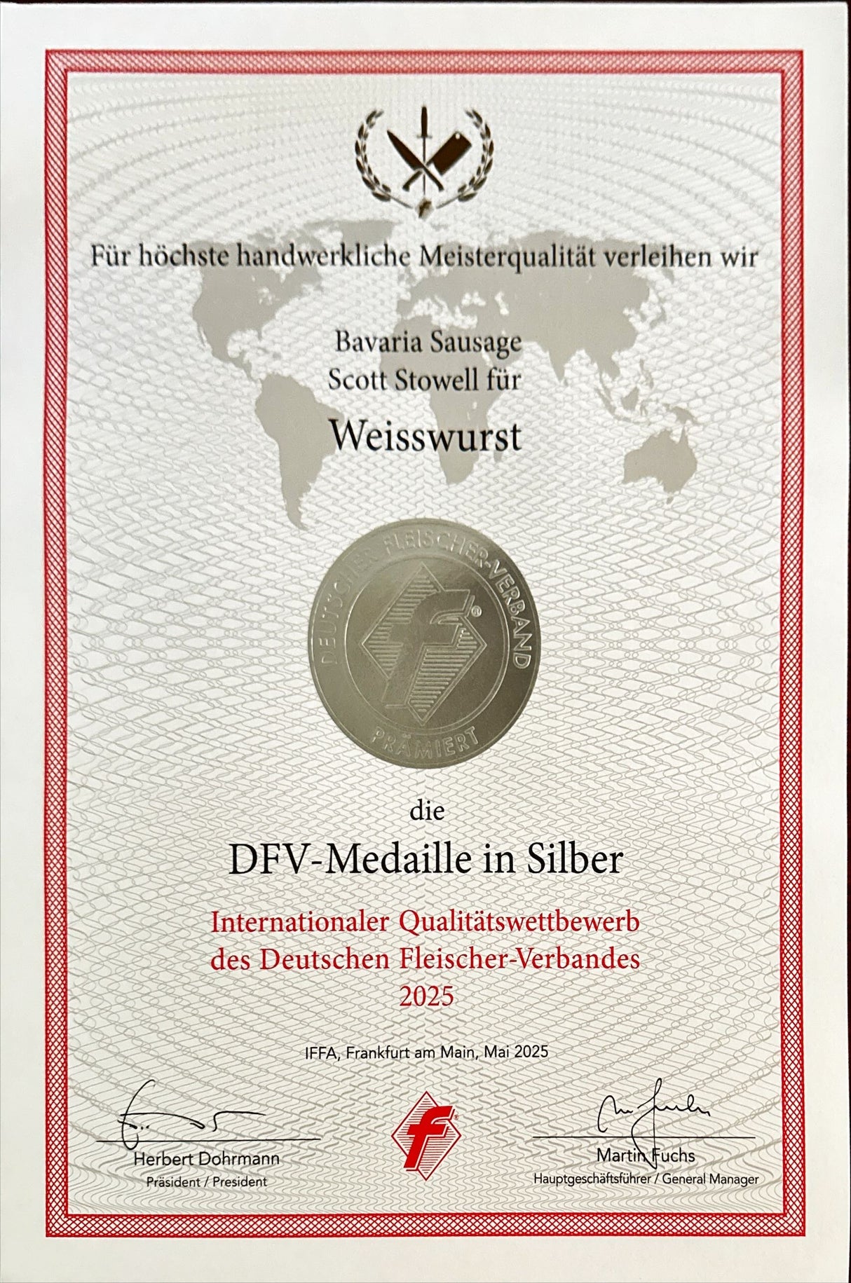 Weisswurst Bockwurst (Munich) 6lb box