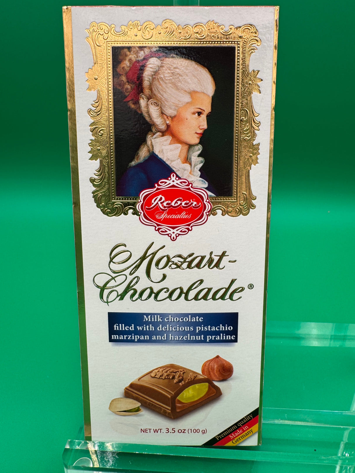 Reber Mozart Constanze Milk Chocolate Bar 3.5oz