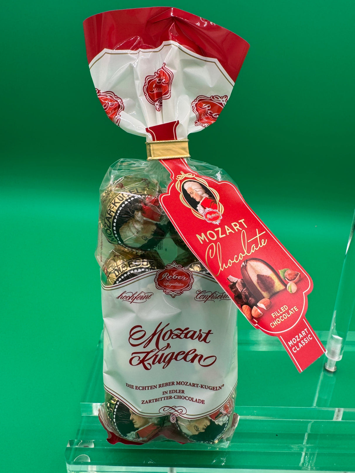 Reber Mozart Kugeln 8 pieces Bag - dark chocolate