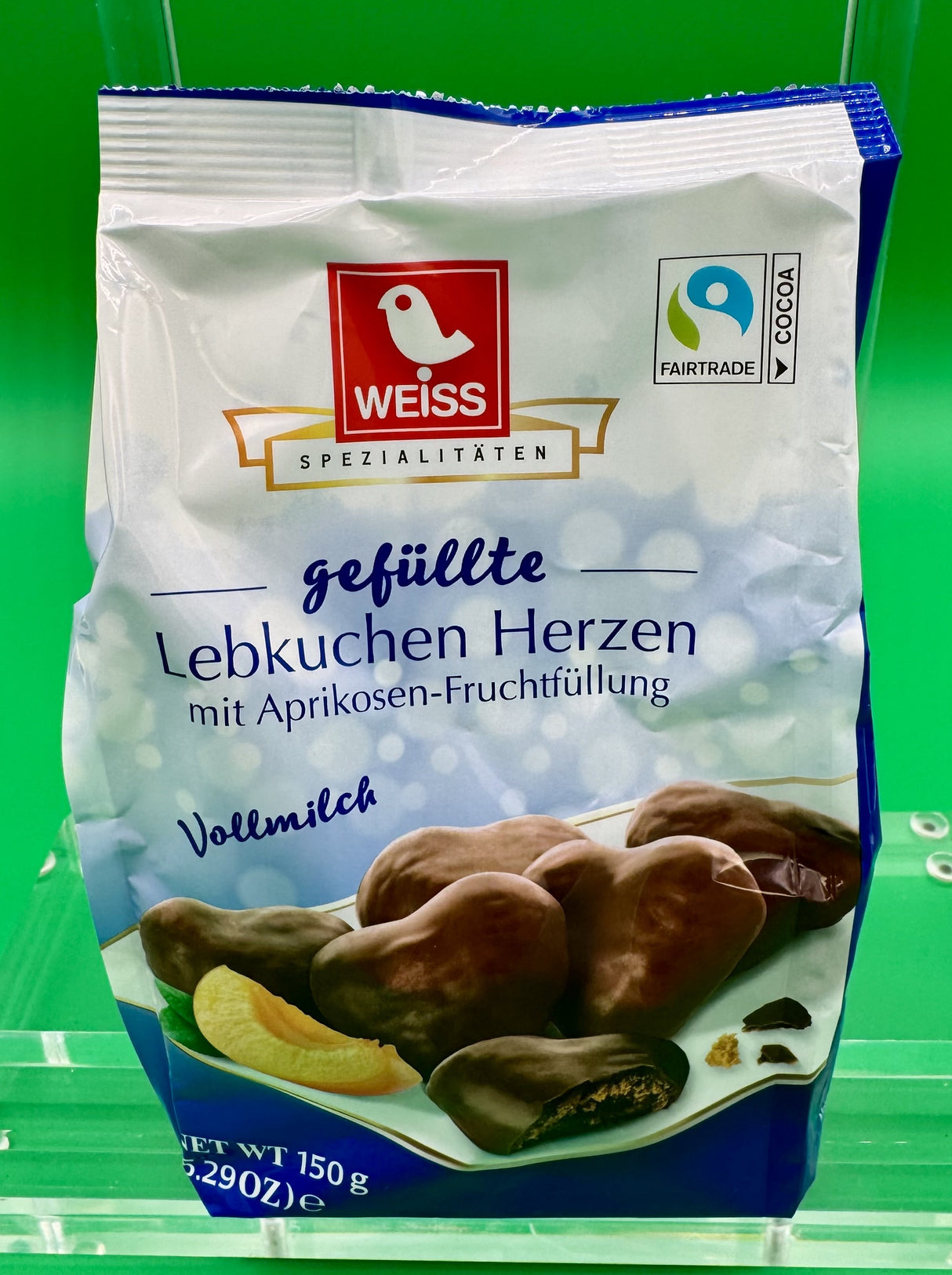 Weiss Gingerbread Filled Milk Chocolate Heart 5.29oz