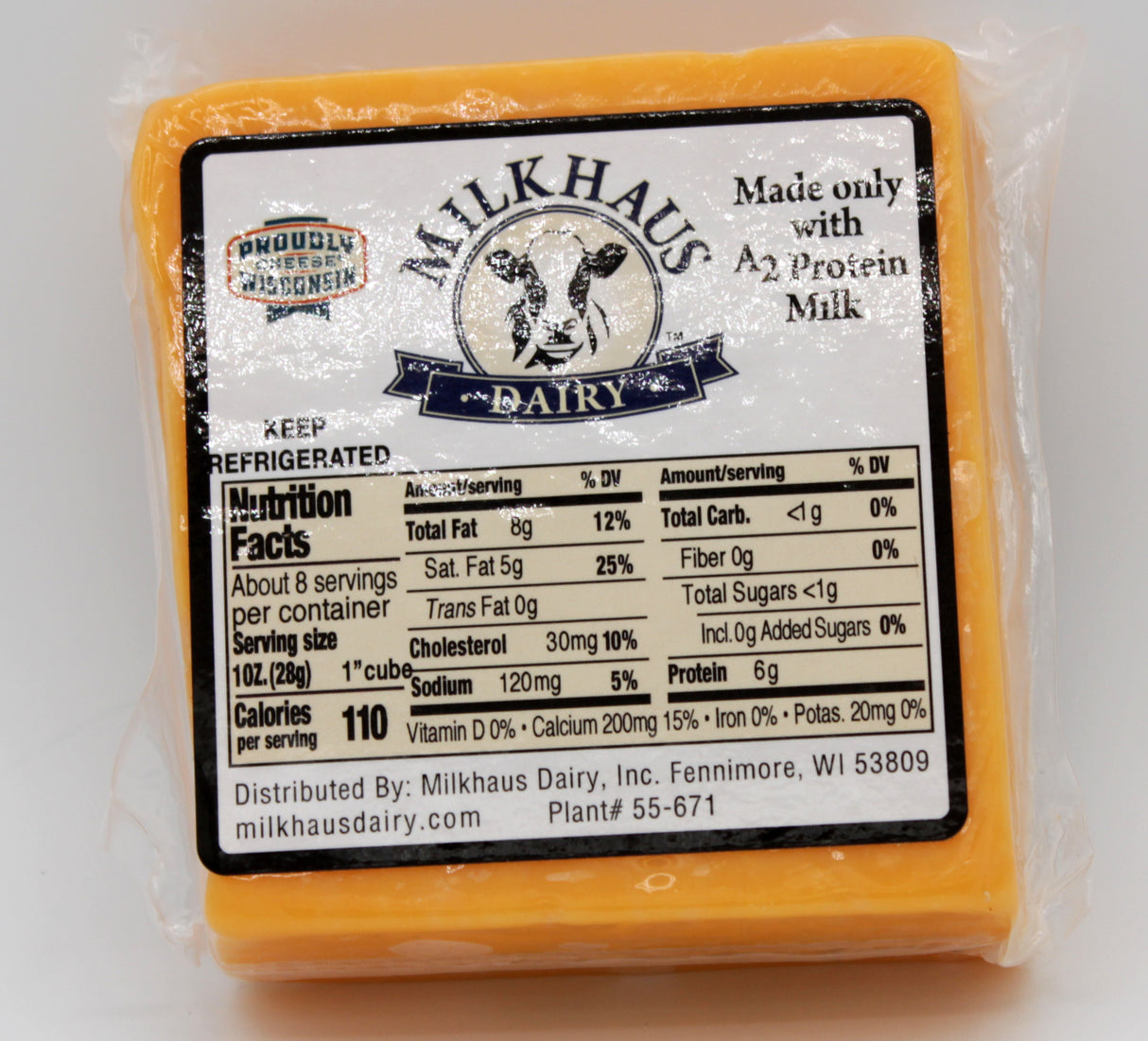 Milkhaus A2 Farm Cheddar Cheese (8oz)