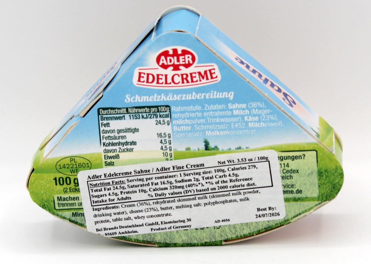 Adler EdelCreme Spreads - Sahne (Plain)