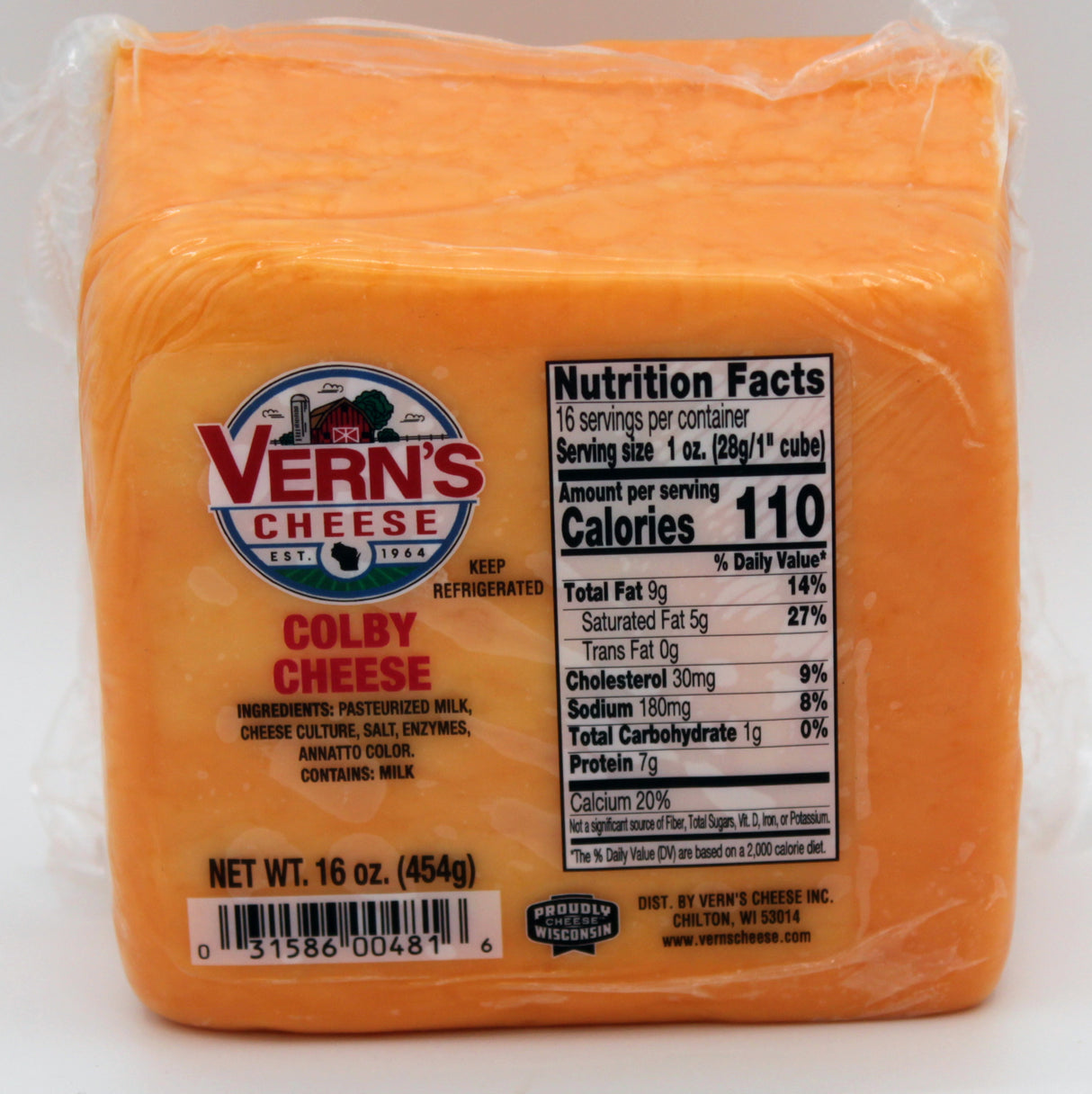 Wisconsin Colby Cheese 16oz