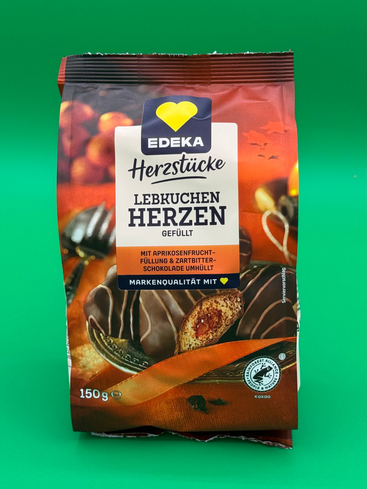 Edeka Lebkuchen Herzen Zartbitter Gefullt (Apricot)