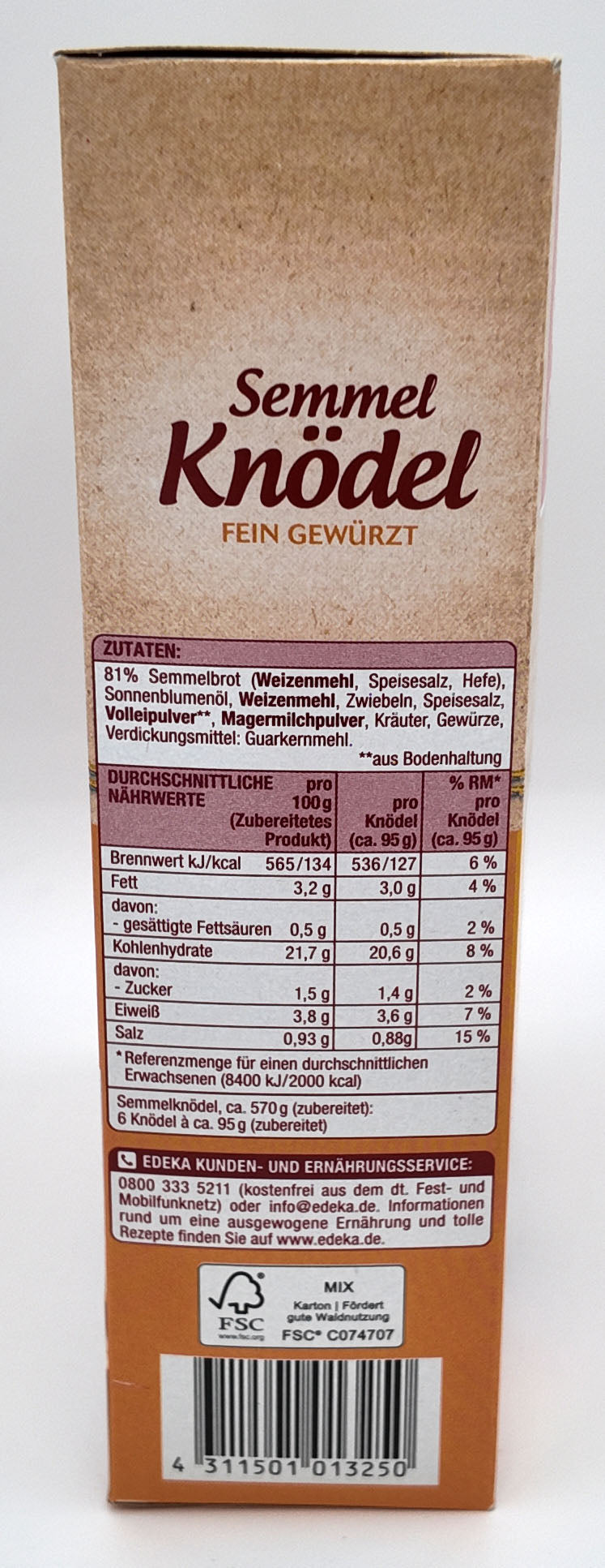 G&G Semmel knodel in Cooking Bags