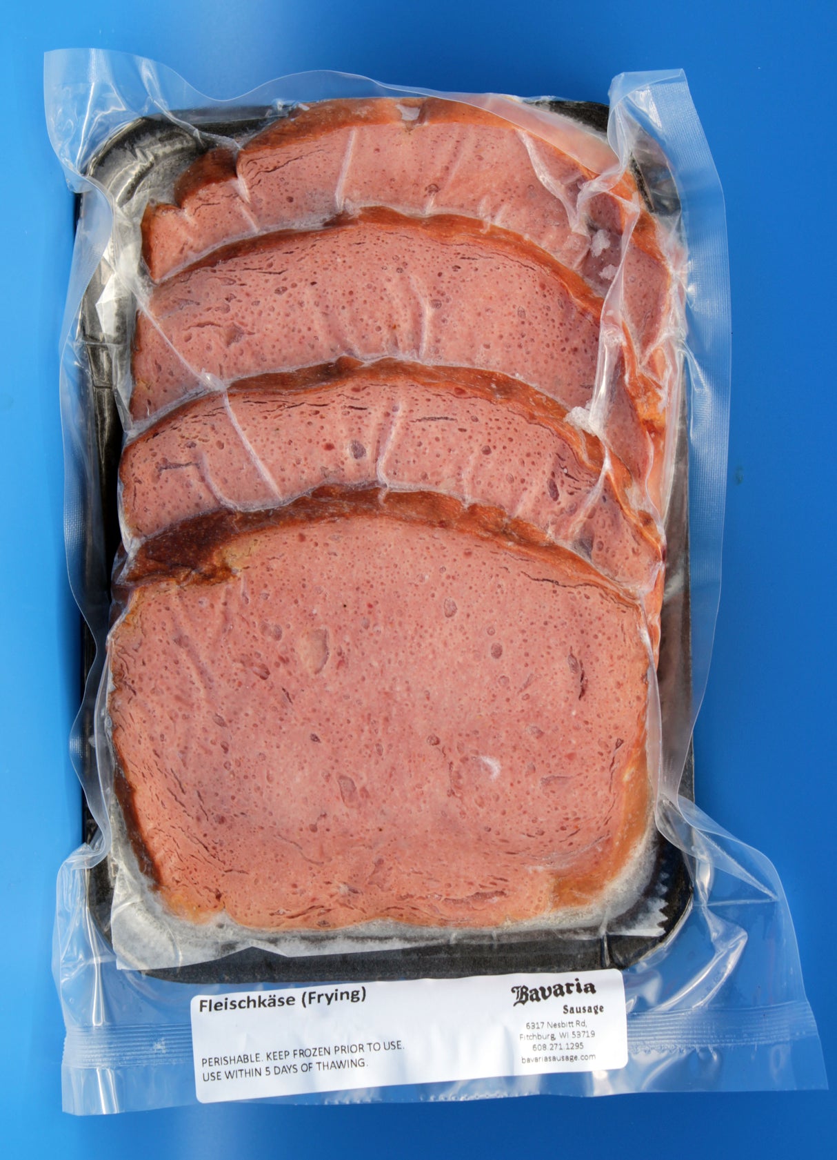 Thick Sliced Fleischkase (Leberkase) for Frying - 16oz