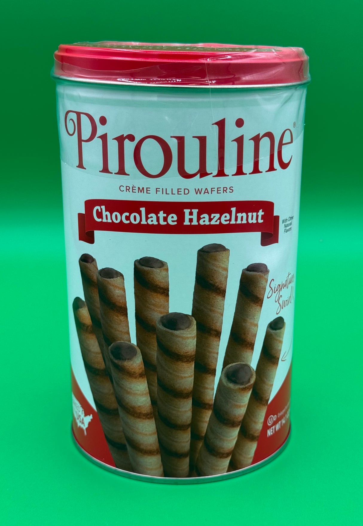 Pirouline Chocolate Hazelnut Creme Filled Waters - 14.1 oz. Tin