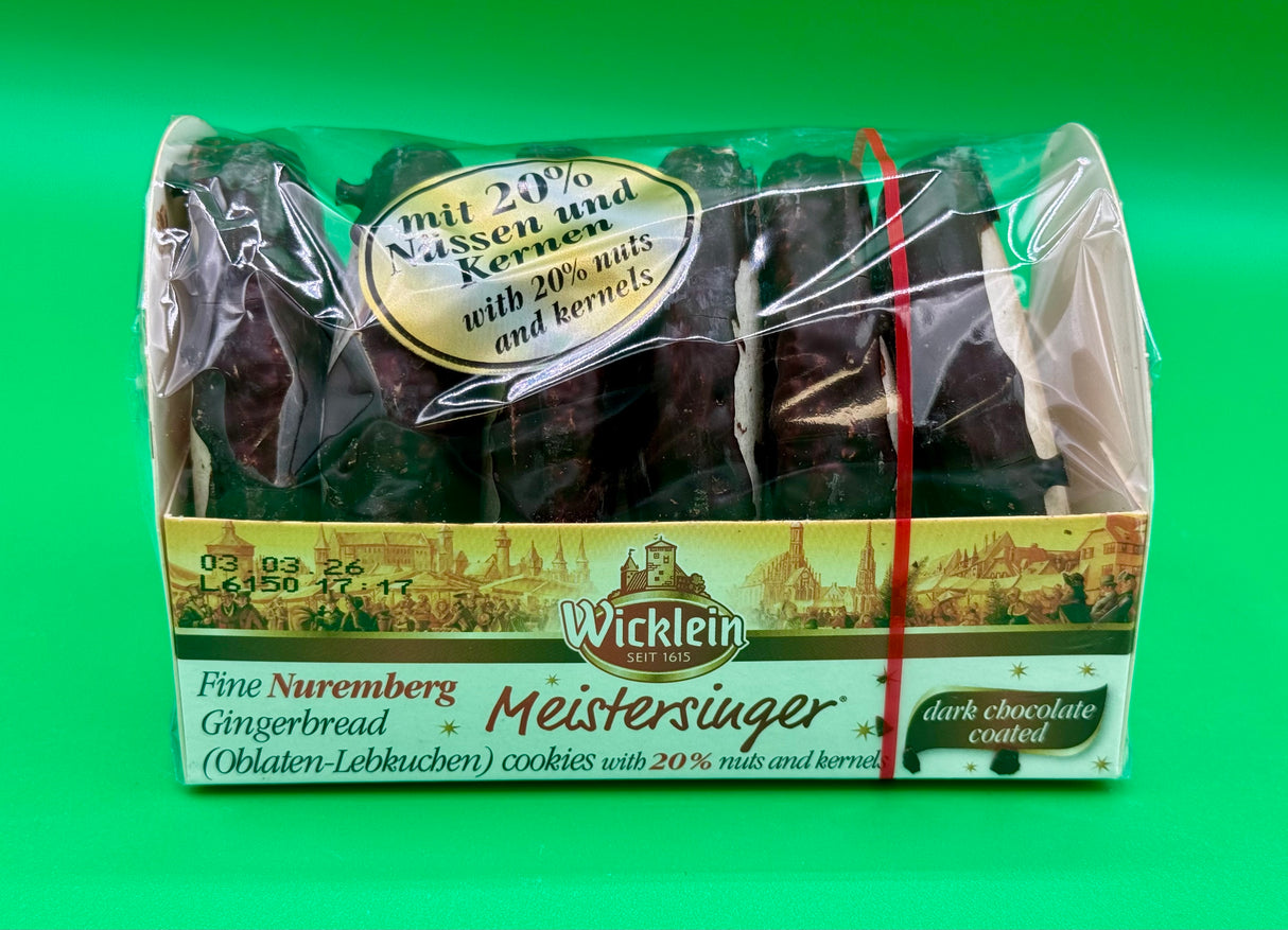 Wicklein Meistersinger Dark Chocolate Coated Gingerbread w/ 20% Nuts