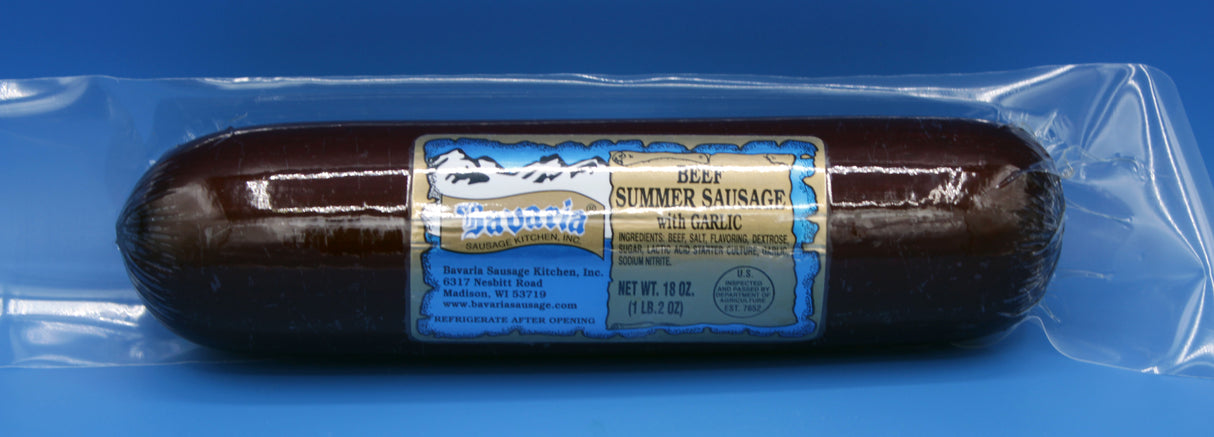 18oz. All Beef "Garlic" Summer Sausage