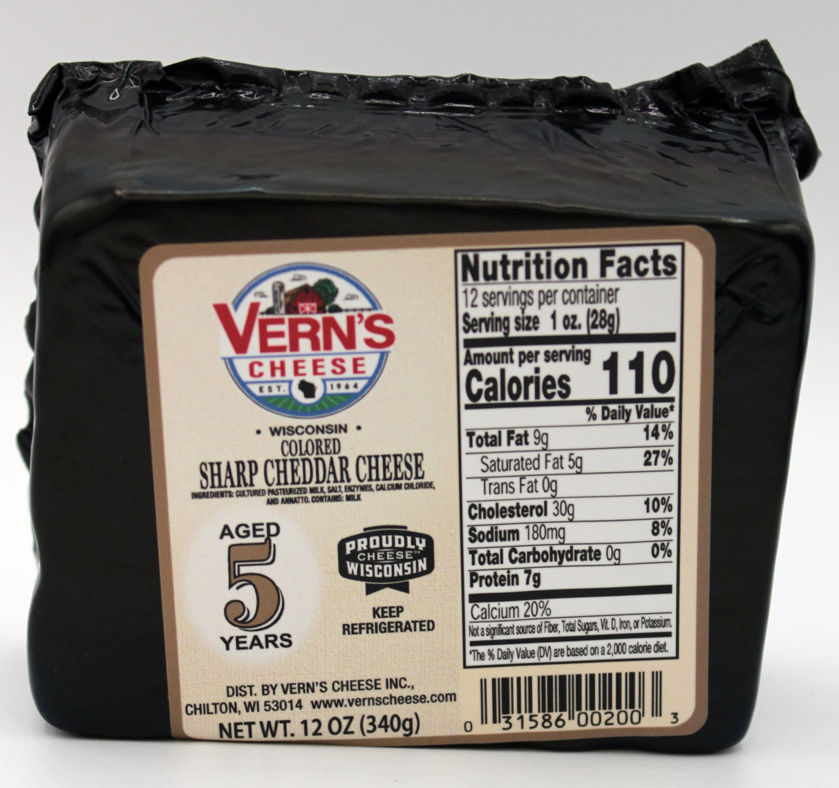 Wisconsin Sharp Cheddar - Aged 5 Years - 12oz