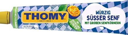 Thomy Susser Senf in Blue & White Check Tube