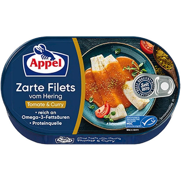 Appel Herring Tomaten & Curry