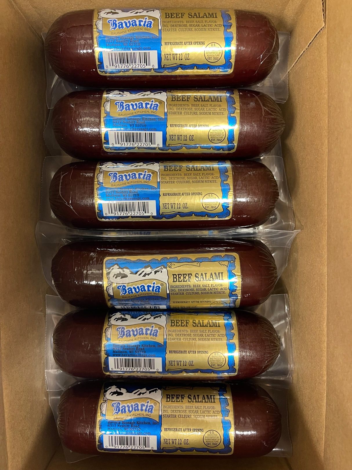 Beef Salami 12oz - Case (Qty 12)