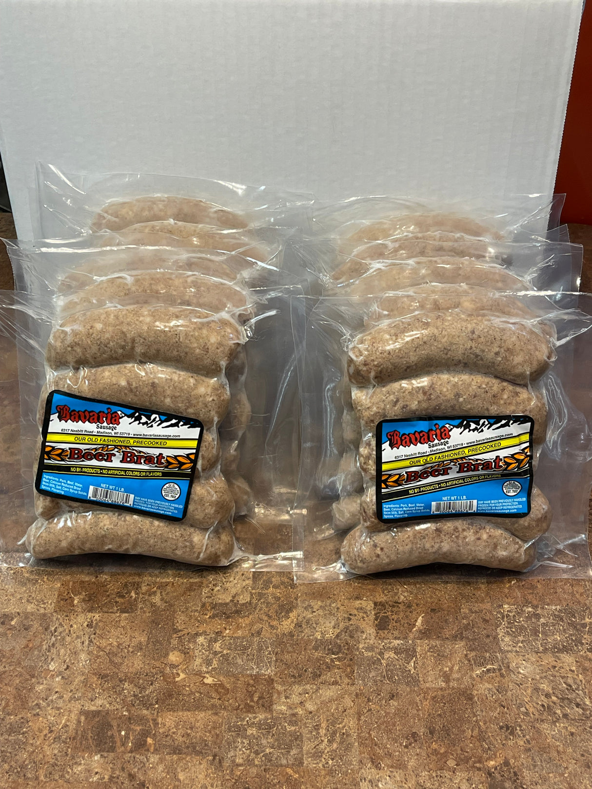 Beer Brats - 10 1# Packs