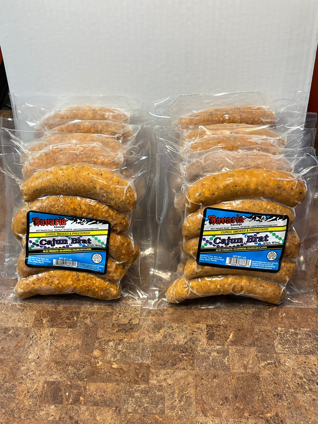 Cajun Brats - 10 1# Packs
