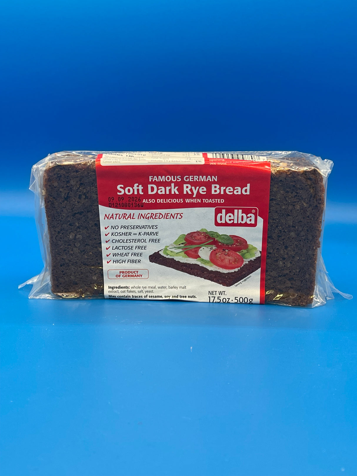 Delba Soft Dark Rye Bread