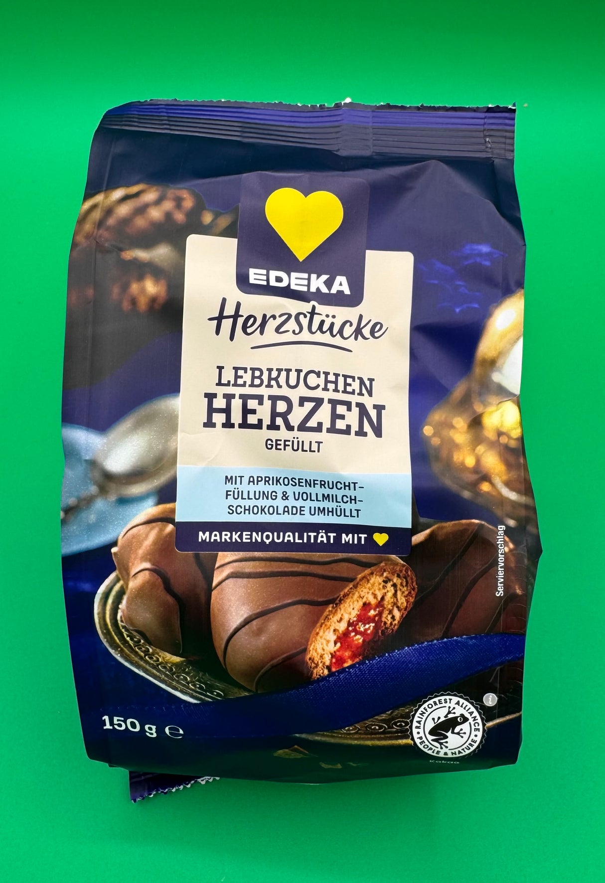 Edeka Lebkuchen Herzen Vollmilch Gefullt (Apricot)