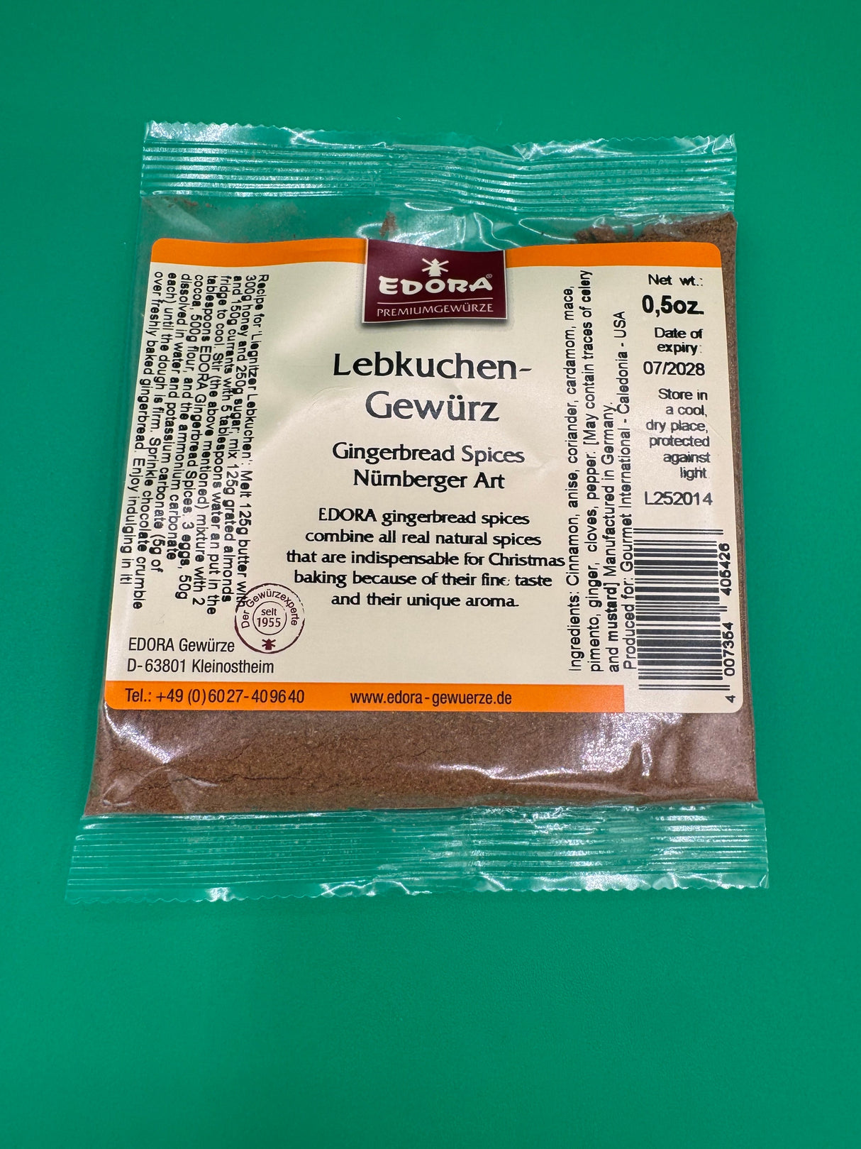 Edora Gingerbread Spices 0.5oz