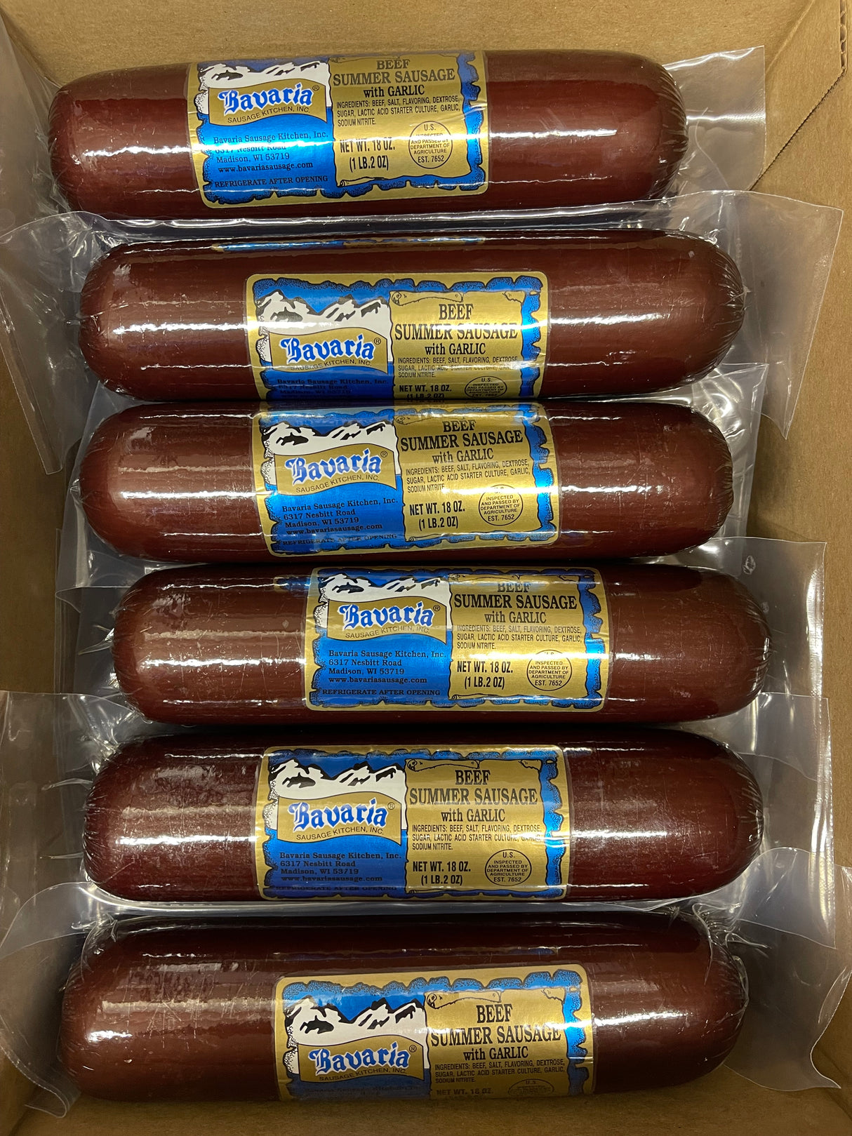 Beef Garlic Summer 18oz - Case (Qty 12)