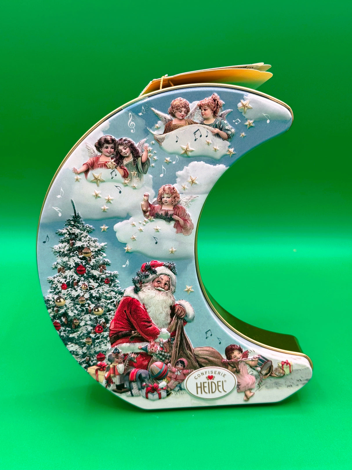Heidel Christmas Angels Moon Tin
