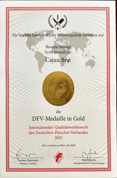 Cajun Bratwurst / Andouille Sausage 1lb