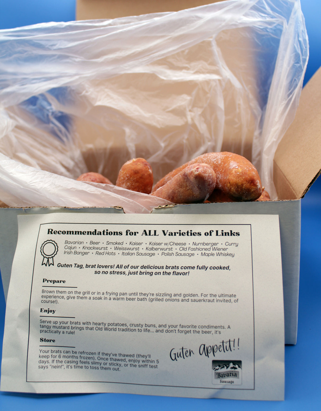 Kaiser Cheddar Bratwurst (Kase Krainer) 10lb box