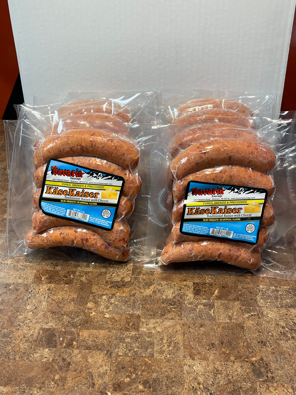 Smoked KaseKaiser Brats - 10 1# Packs