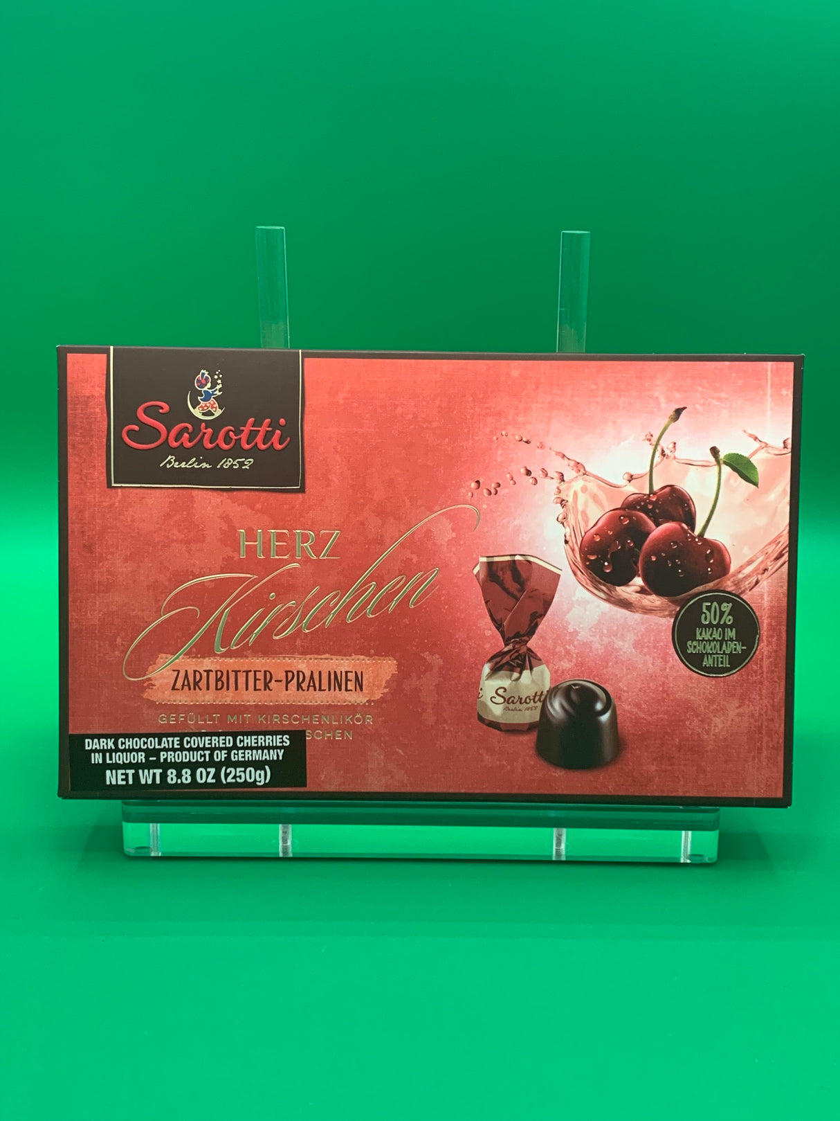 Sarotti Herz Kirschen Zartbitter-Prailinen (Dark Choc Liqueur Cherries) 8.8oz