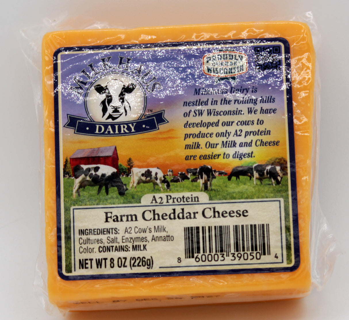 Milkhaus A2 Farm Cheddar Cheese (8oz)