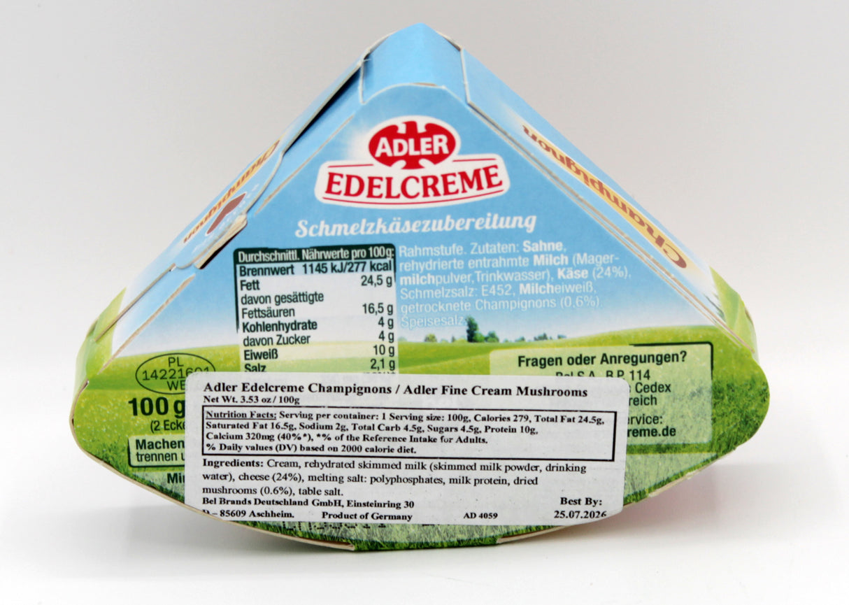 Adler EdelCreme Spreads - Mushroom/Champignon
