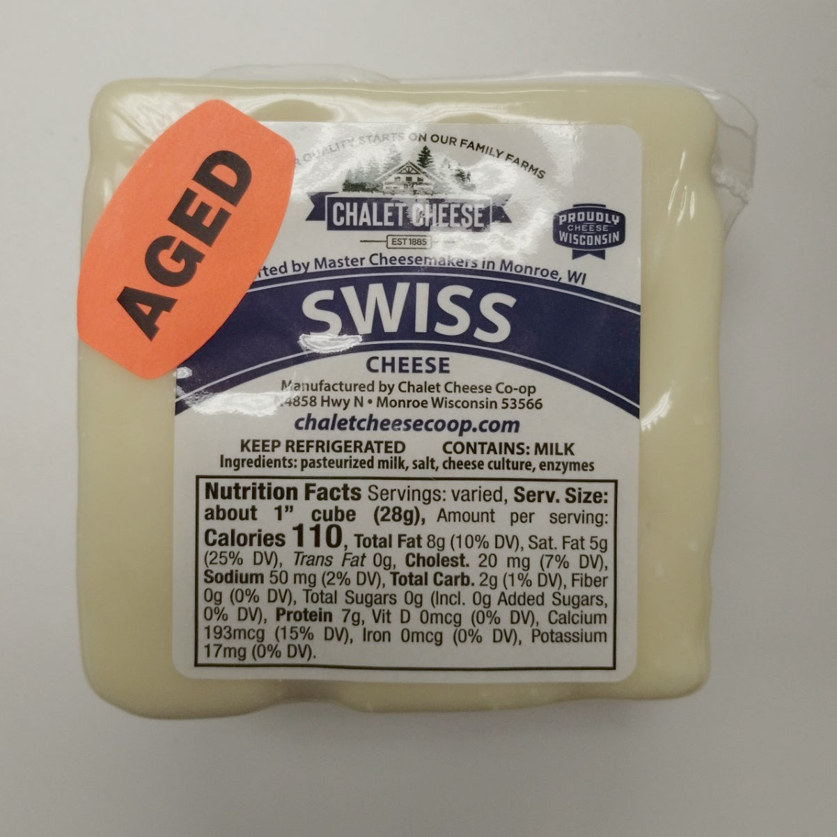 Deppler's Aged Wisconsin Swiss Cheese