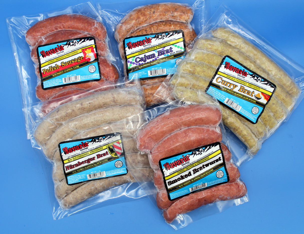 Bold and Zesty Bratwurst Sampler