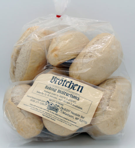 Authentic German Bread Rolls (Brotchen) - 1 Dozen