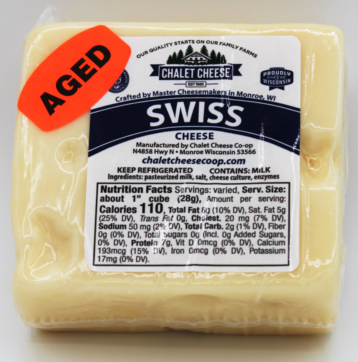 Deppler's Aged Wisconsin Swiss Cheese