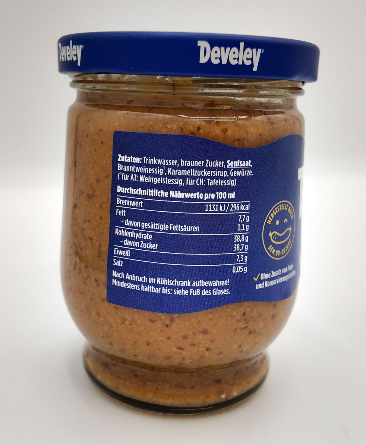 Develey Weisswurst Senf Sweet Mustard Jar