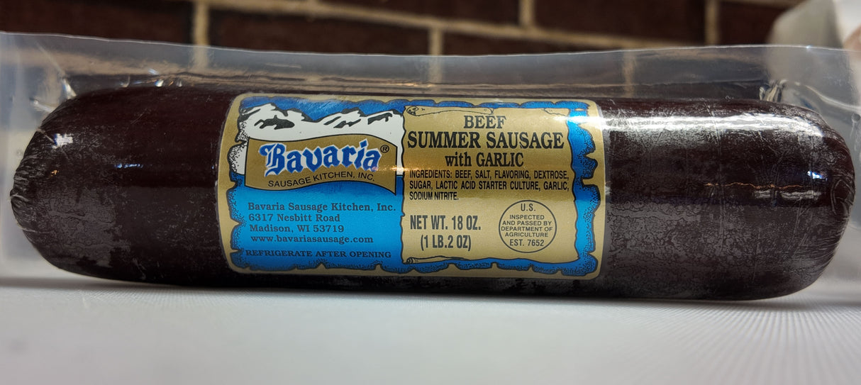 [SALE] 18oz. All Beef "Garlic" Summer Sausage